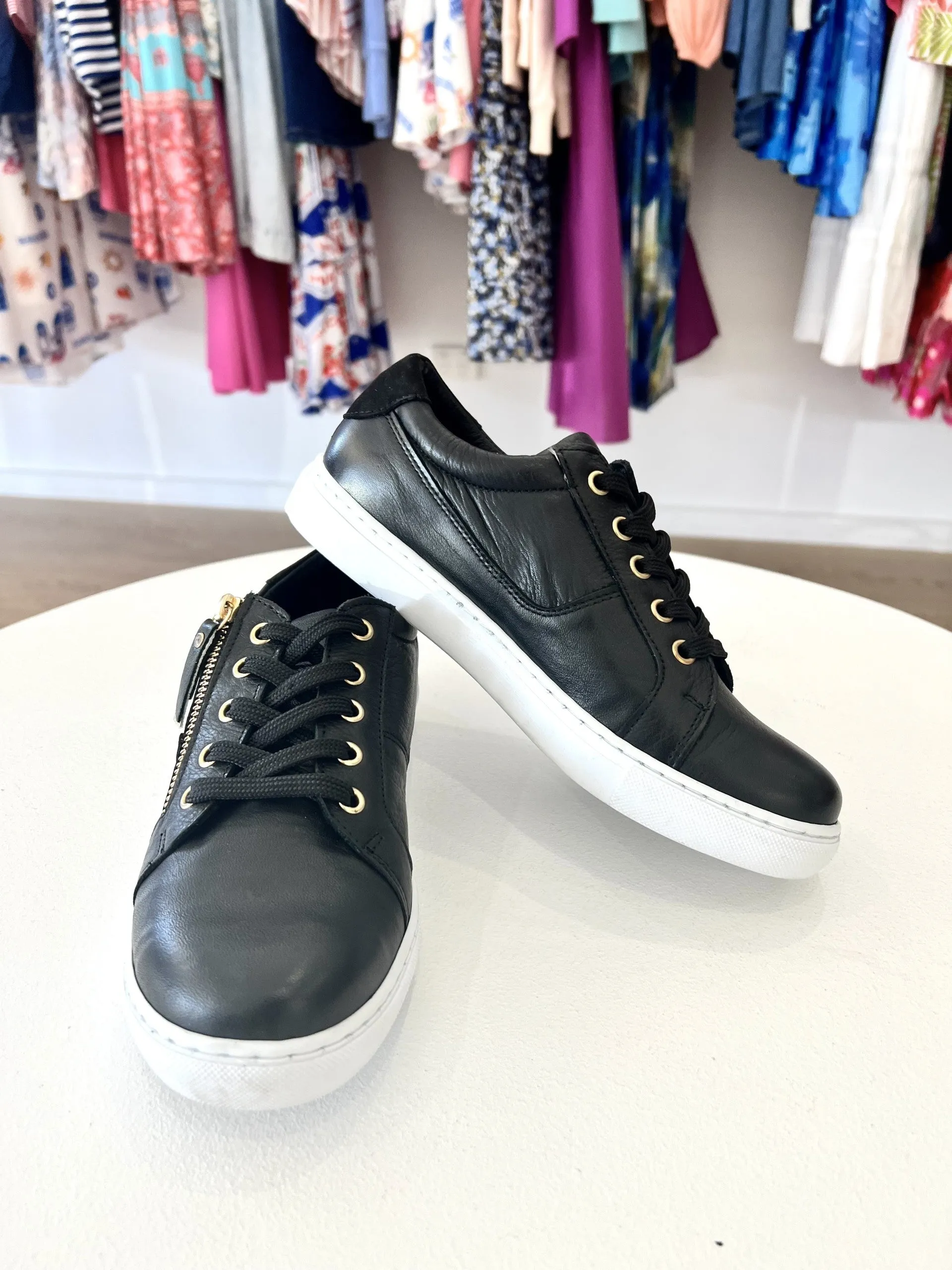 MACY TURKISH LEATHER LACE UP || BLACK