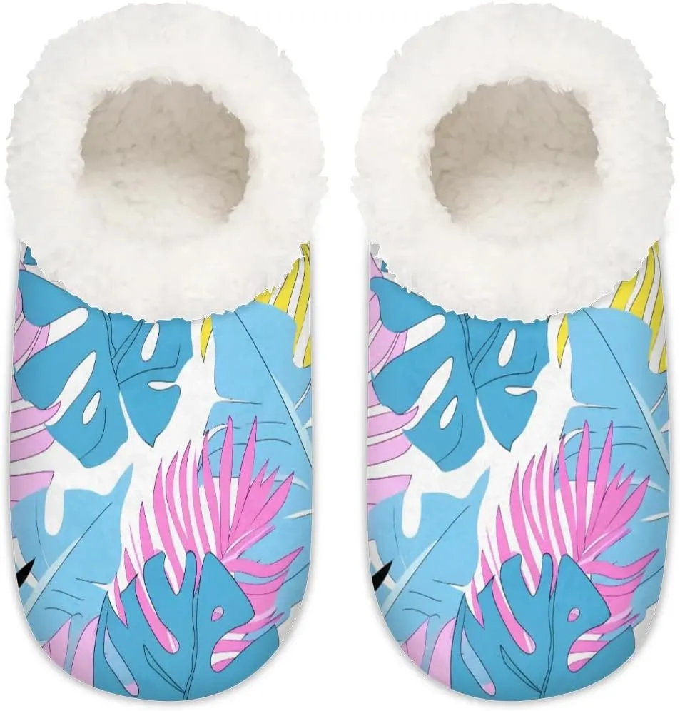 Maple Leaves Rustic Soft Home Slippers for Women Lightweight Men's House Shoes Women's Slippers