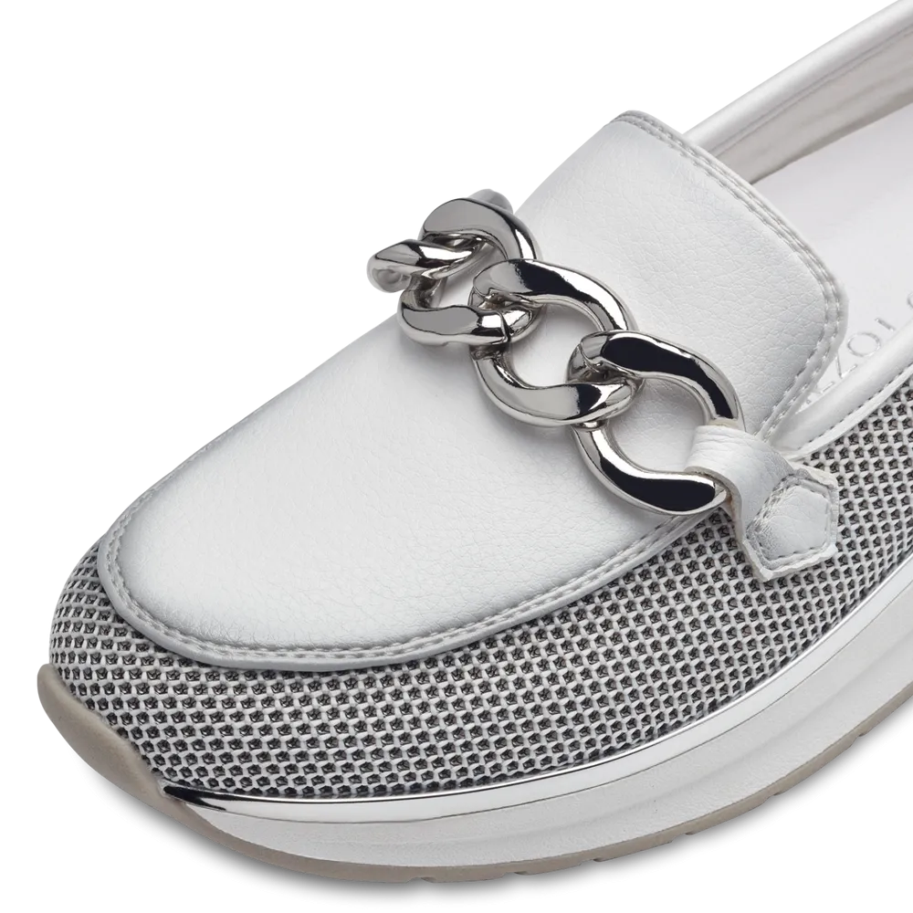 Marco Tozzi White Slip on Shoes