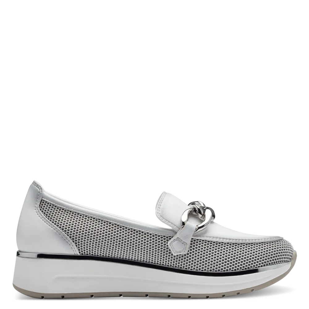 Marco Tozzi White Slip on Shoes