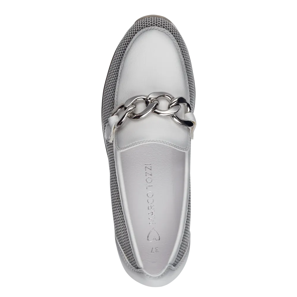Marco Tozzi White Slip on Shoes
