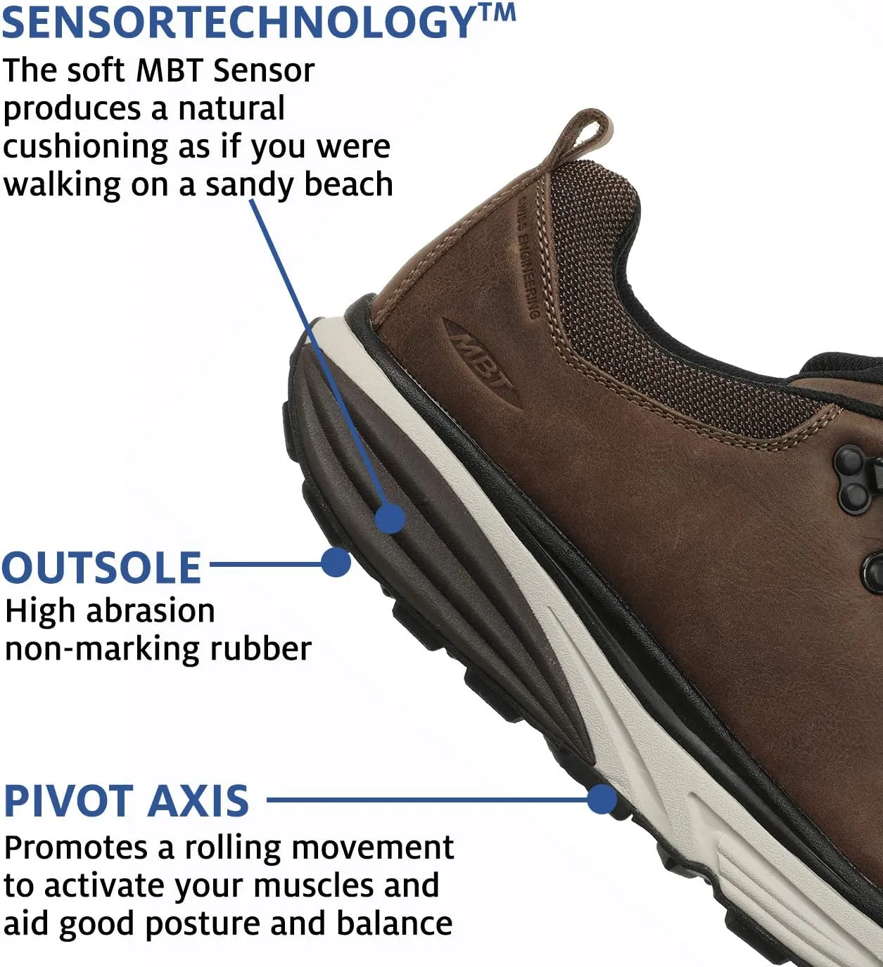 MBT Rocker Bottom Shoes Men’s – Casual Walking Shoe Terra