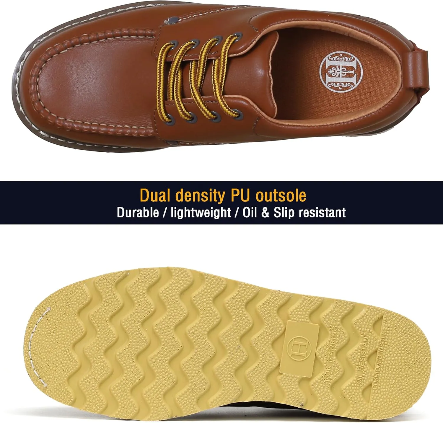 Men's 4" Soft Toe SureTrack Leather Slip Resistant Durable Breathable Oxford Work Boots Shoes 82994