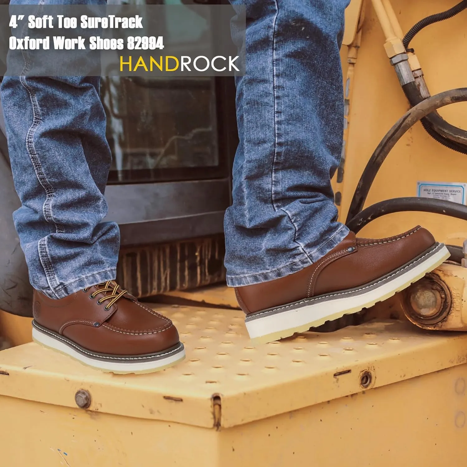 Men's 4" Soft Toe SureTrack Leather Slip Resistant Durable Breathable Oxford Work Boots Shoes 82994