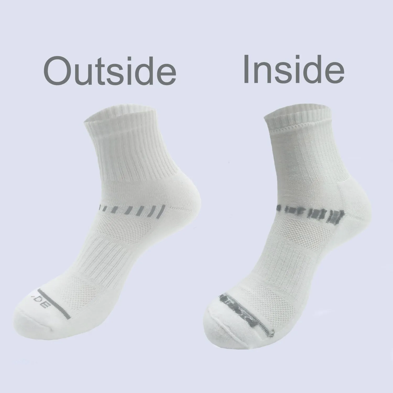 Men's Athletic Socks Cotton Breathable Cushioned Crew Medium Ankle Running Sports Workout Thick Socks