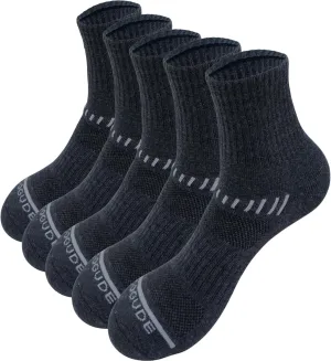 Men's Athletic Socks Cotton Breathable Cushioned Crew Medium Ankle Running Sports Workout Thick Socks
