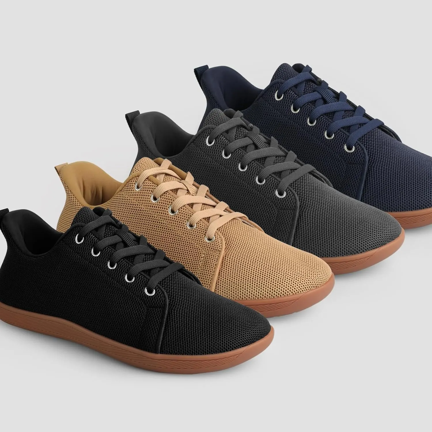 Men's Barefoot Shoes Minimalist Slip on Cross-Trainer Shoes Wide Toe Walking Shoes Zero Drop Sole Trail Running Sneakers Gym Workout Casual
