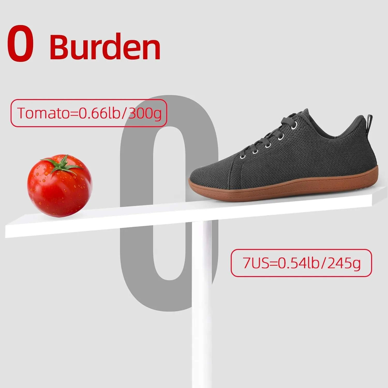 Men's Barefoot Shoes Minimalist Slip on Cross-Trainer Shoes Wide Toe Walking Shoes Zero Drop Sole Trail Running Sneakers Gym Workout Casual