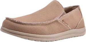 Mens Canvas Shoes Slip On Loafers Deck Shoes Walking Lightweight Causal Slip-ons