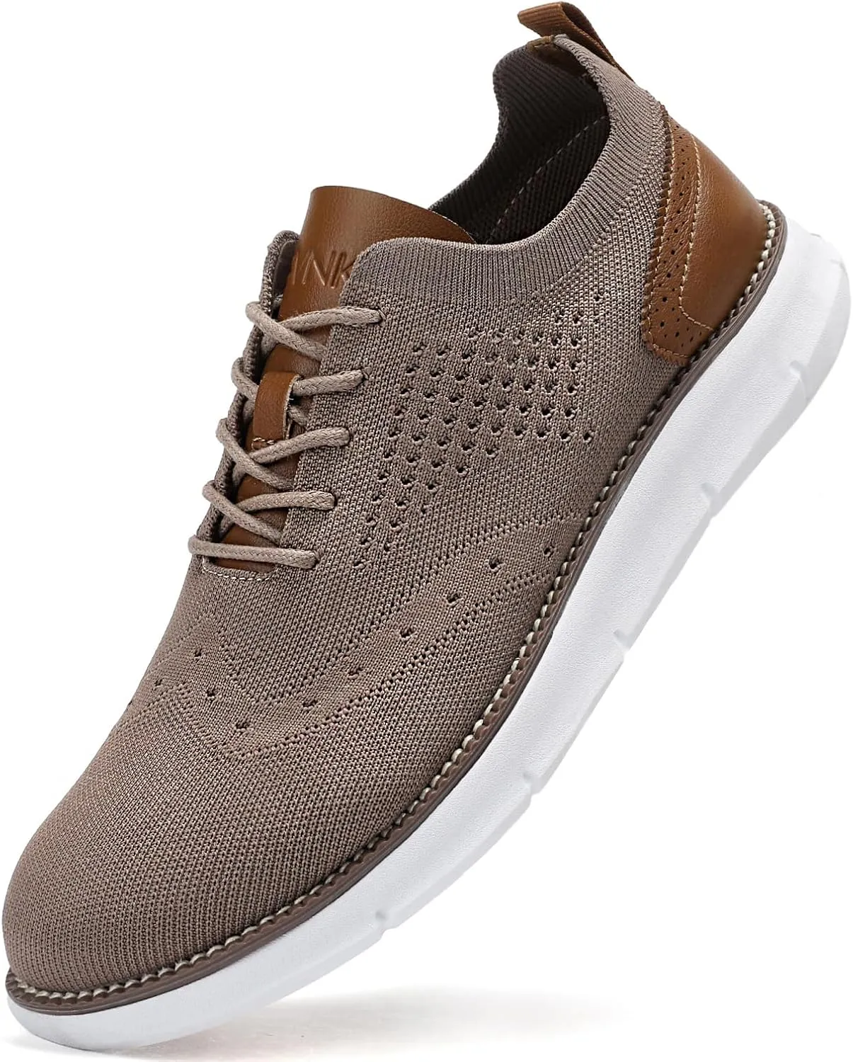 Men's Casual Dress Oxfords Shoes Breathable Knit Leisure Fashion Sneakers Lightweight Comfortable Walking Shoes