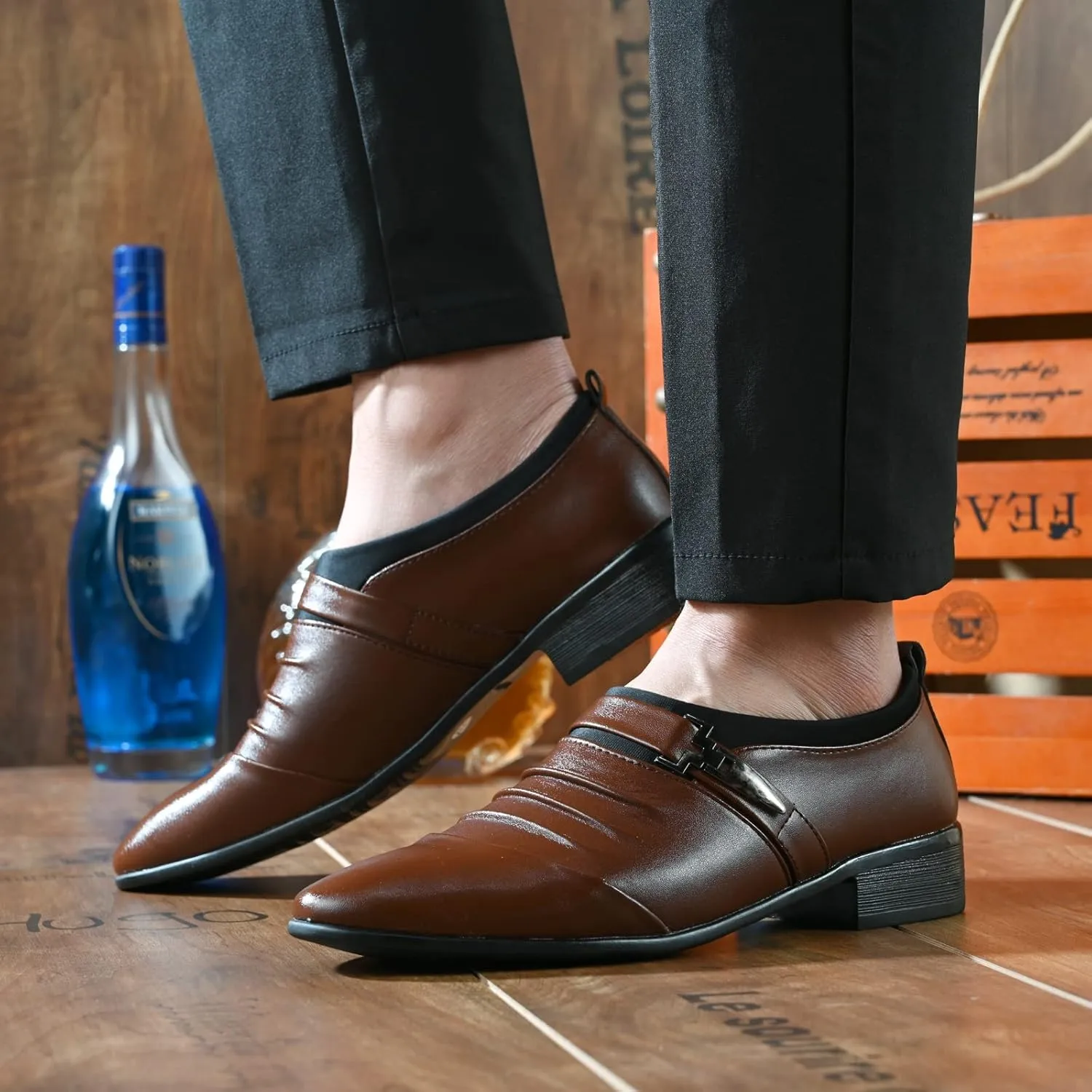 Men's Classic Oxford Shoes Dress Breathable Leather Shoes