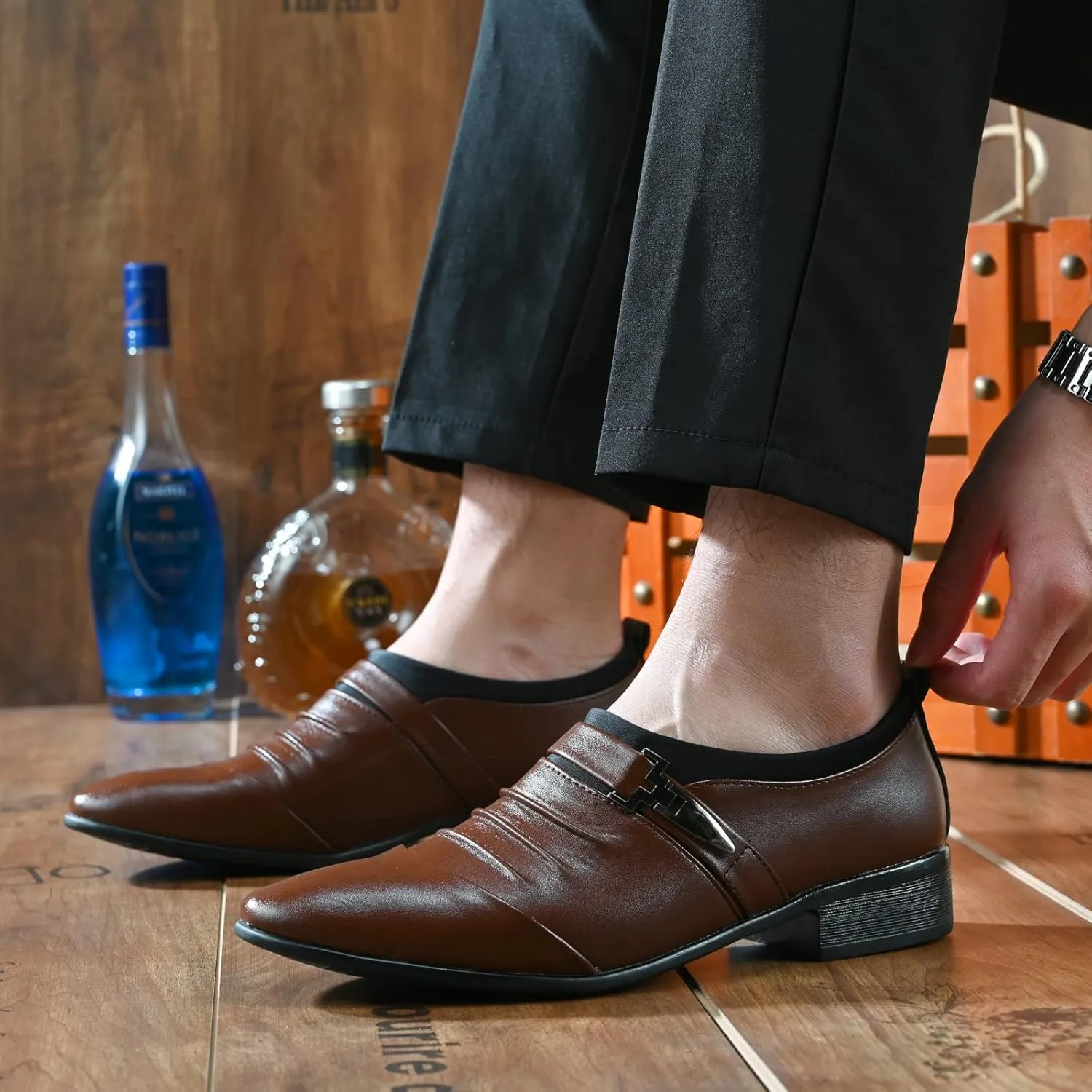 Men's Classic Oxford Shoes Dress Breathable Leather Shoes