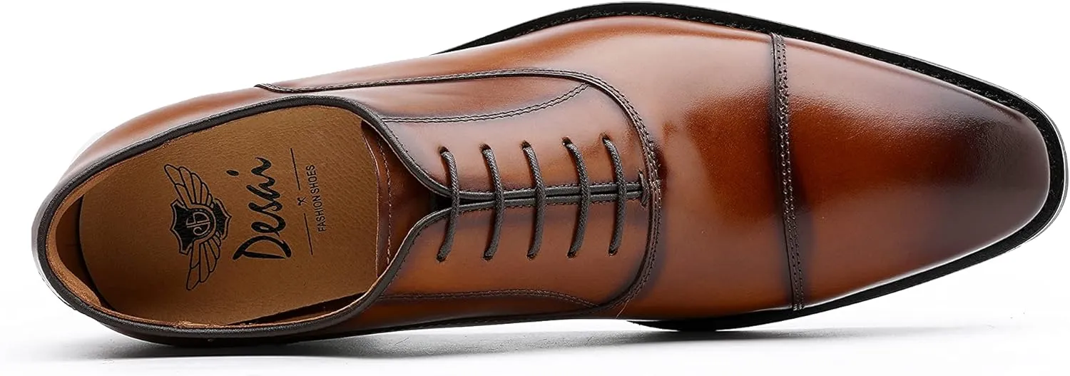 Men’s Dress Shoes Oxford lace up Formal Leather Shoes for Men