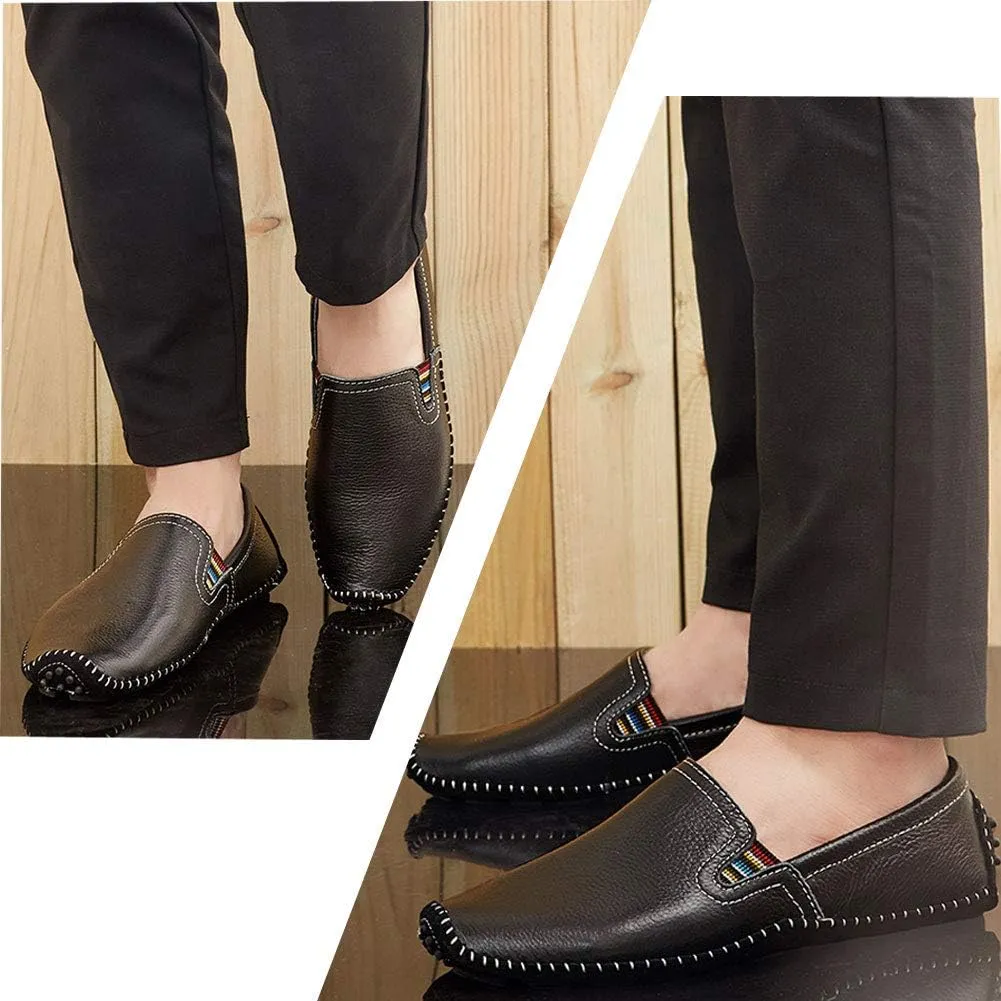 Men's Driving Shoes Leather Fashion Slipper Casual Slip on Loafers Shoes in Summer