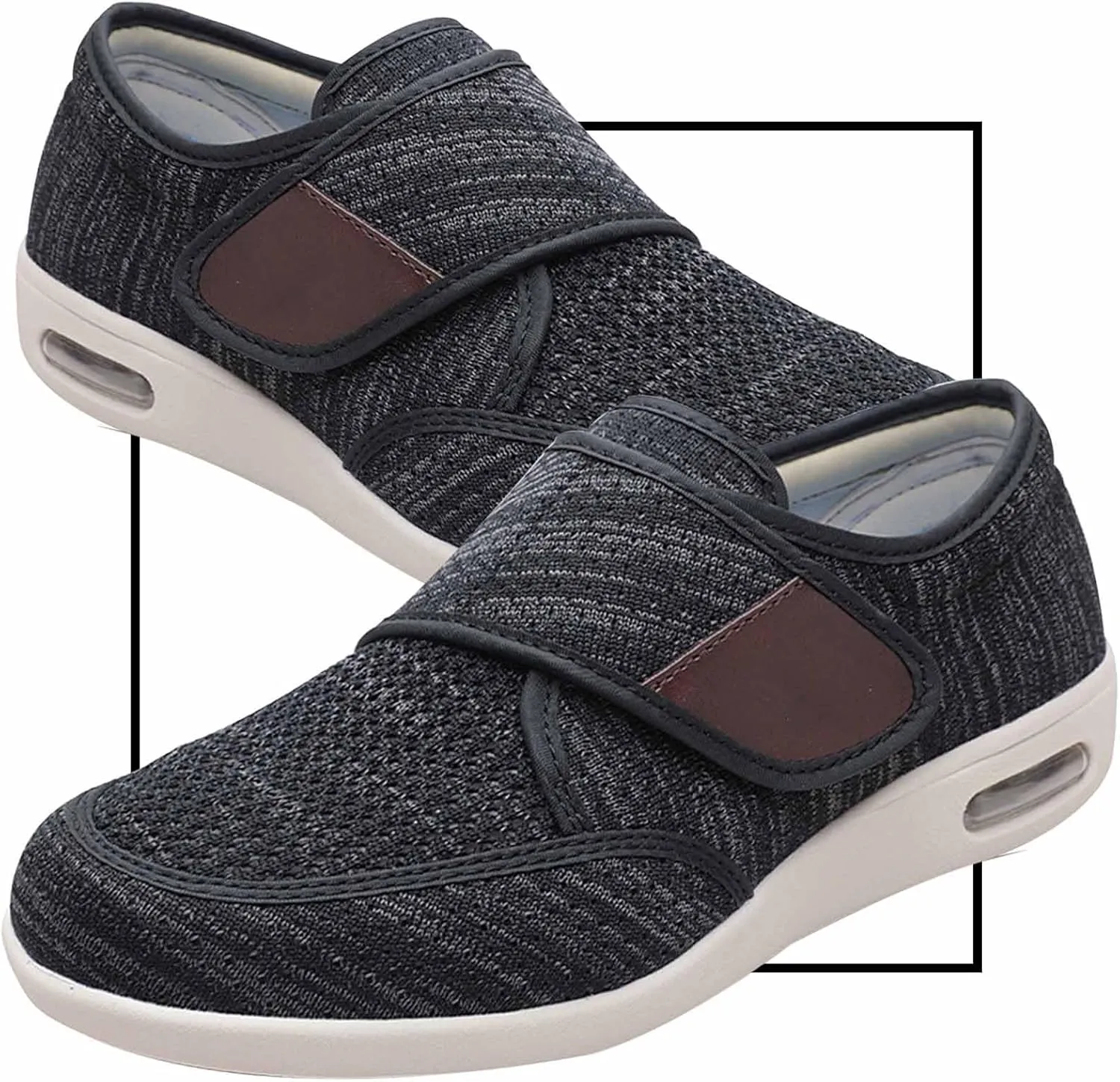 Men's Extra Wide Fit Slip-On Trainers | Breathable Lightweight Casual Walking Shoes for Comfort and Style
