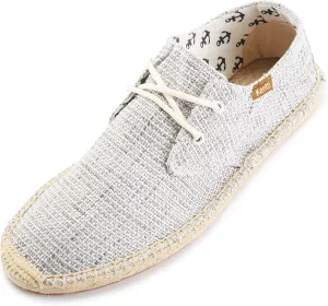 Men's Lace up Casual Canvas Slip on Flat Espadrille Shoes