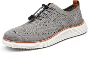 Men's Lightweight Casual Sneakers Dress Oxfords Business Walking Shoes Loafers Comfortable Breathable Mesh Arch Support