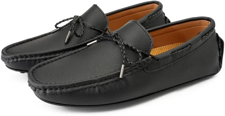 Men's Loafers Shoes Vegan Leather Boat Shoes Venetian Loafers Flat Heel Lightweight Anti-Slip Walking Prom Slip-on