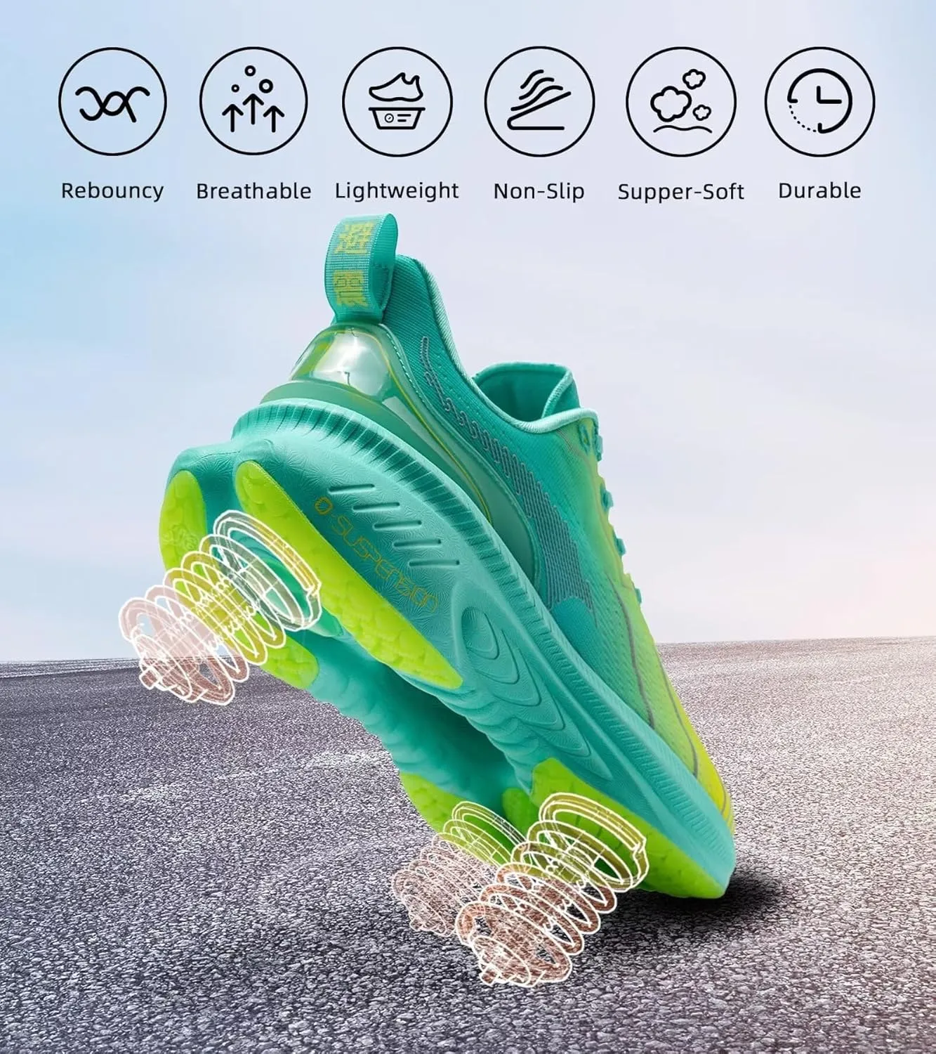Men's Max Cushioned Walking Shoes with Air Cushion - Plantar Fasciitis Pain Relief