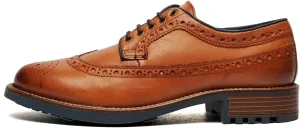 Men's Mens Poplar Lace Up Brogue Shoes 10 UK Tan