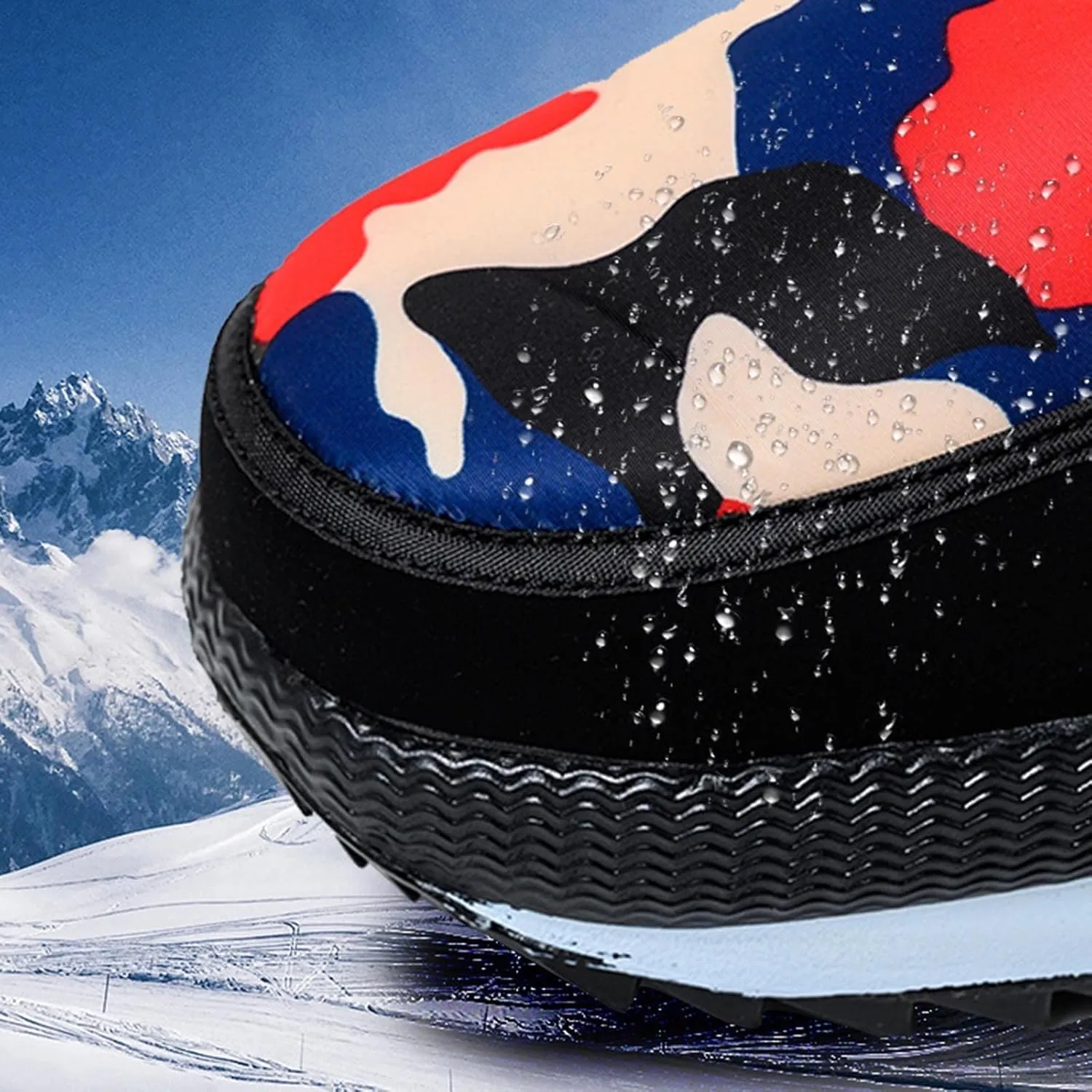 Men's Mid Calf Snow Boots Water Proof Insulated Winter Boots Fleece Lined Warm Boots Thick Bottom Outdoor Shoes for Men