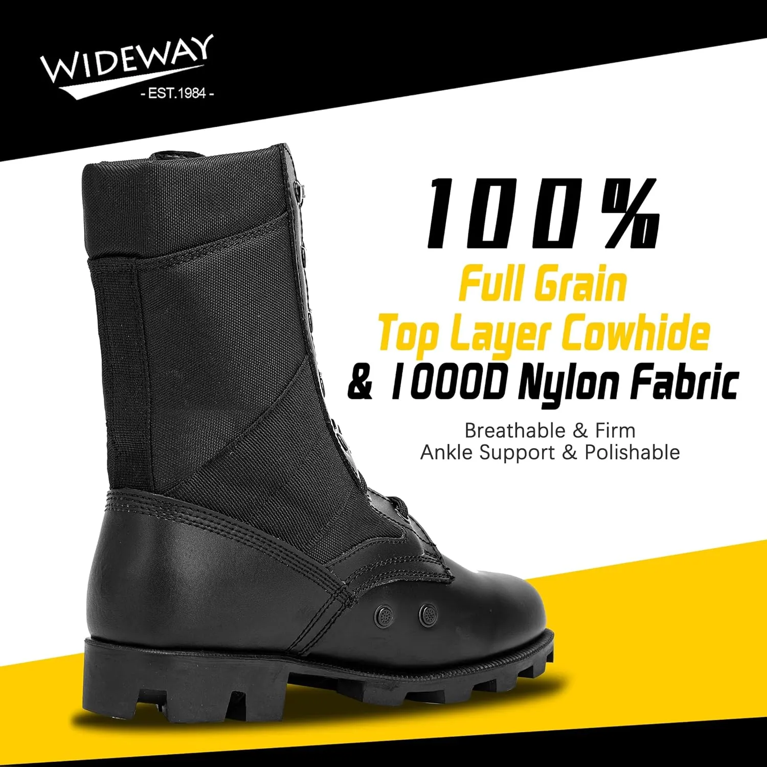 Men's Military Jungle Combat Boots 8 Inch Lightweight Motorcycle Tactical Boot Police Army Botas