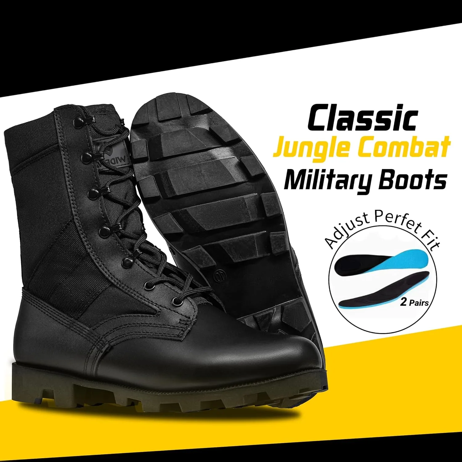 Men's Military Jungle Combat Boots 8 Inch Lightweight Motorcycle Tactical Boot Police Army Botas
