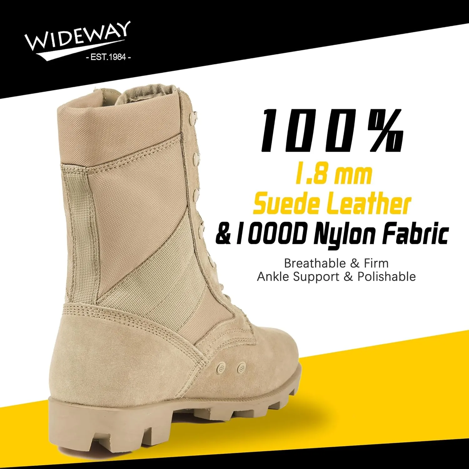 Men's Military Jungle Combat Boots 8 Inch Lightweight Motorcycle Tactical Boot Police Army Botas
