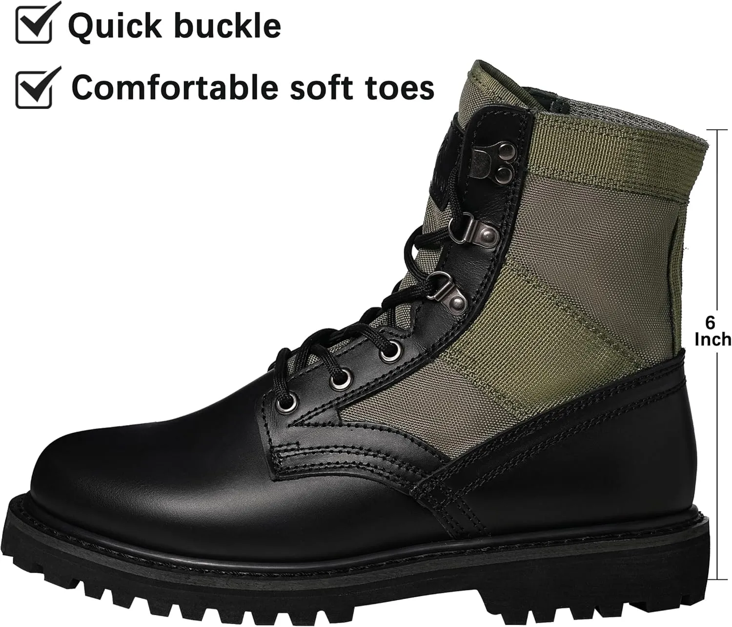 Men's Military Jungle Combat Boots 8 Inch Lightweight Motorcycle Tactical Boot Police Army Botas