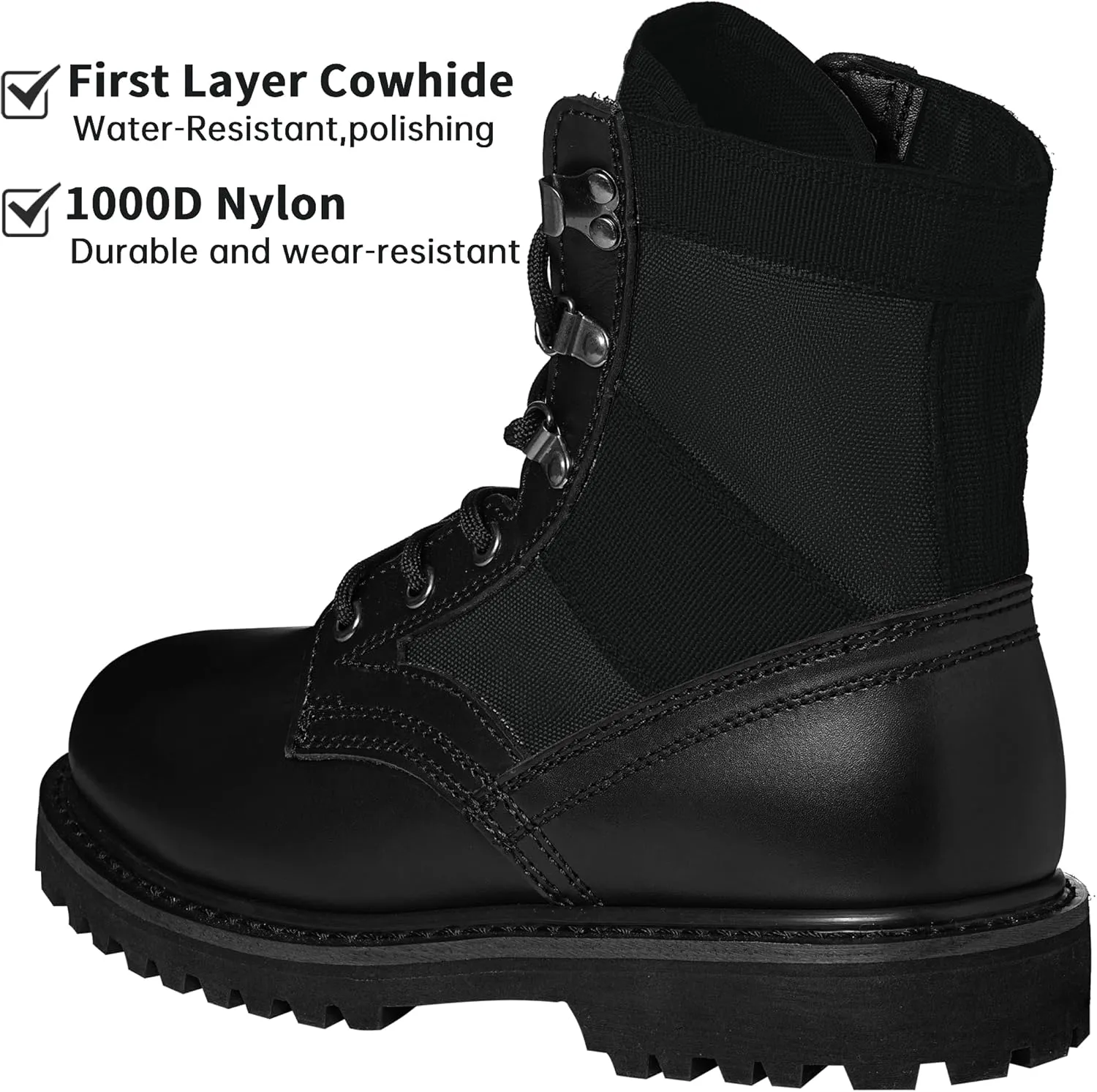 Men's Military Jungle Combat Boots 8 Inch Lightweight Motorcycle Tactical Boot Police Army Botas