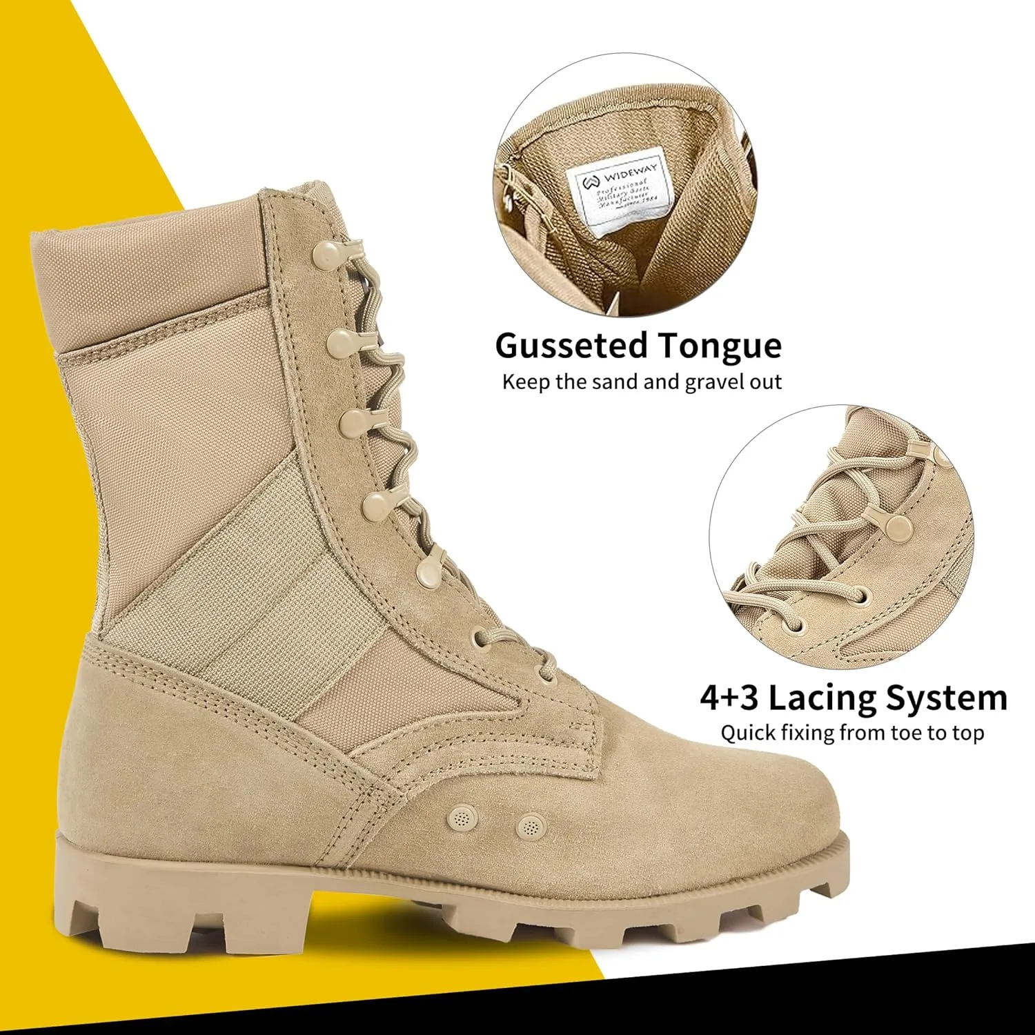 Men's Military Jungle Combat Boots 8 Inch Lightweight Motorcycle Tactical Boot Police Army Botas