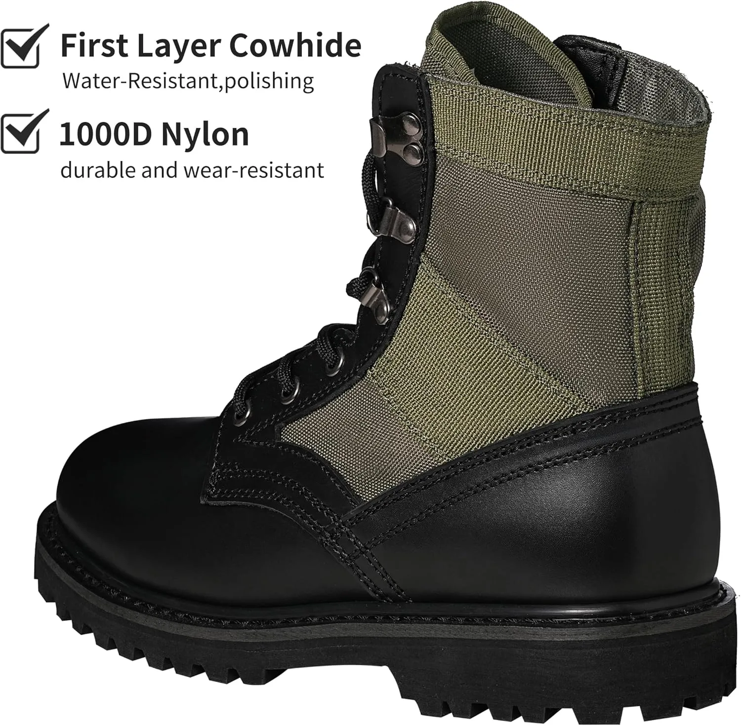Men's Military Jungle Combat Boots 8 Inch Lightweight Motorcycle Tactical Boot Police Army Botas