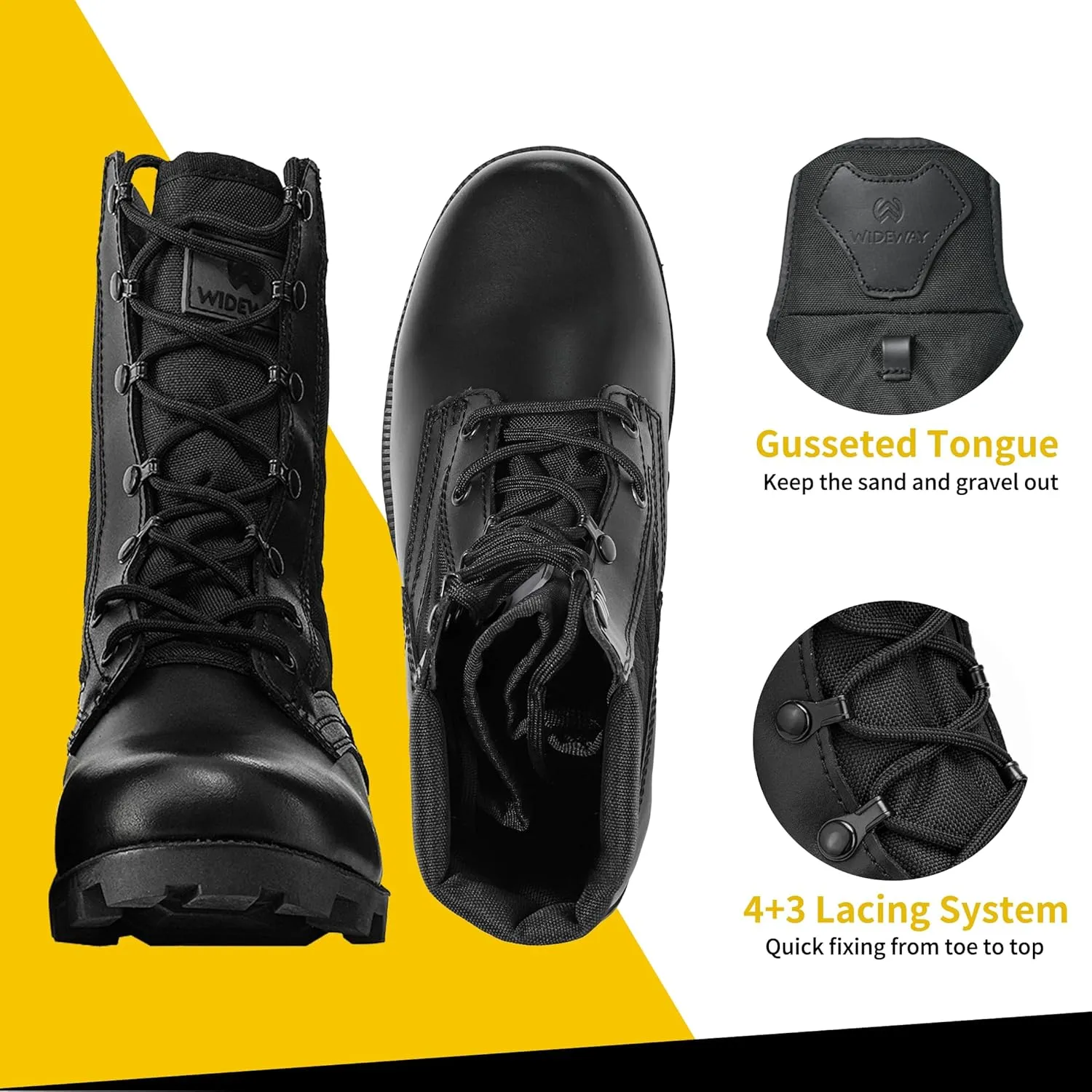 Men's Military Jungle Combat Boots 8 Inch Lightweight Motorcycle Tactical Boot Police Army Botas