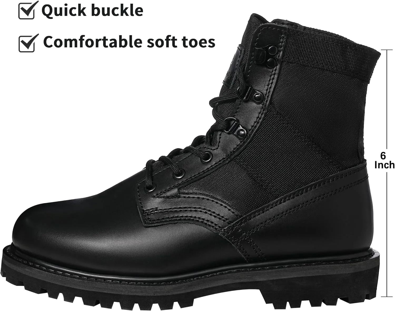 Men's Military Jungle Combat Boots 8 Inch Lightweight Motorcycle Tactical Boot Police Army Botas