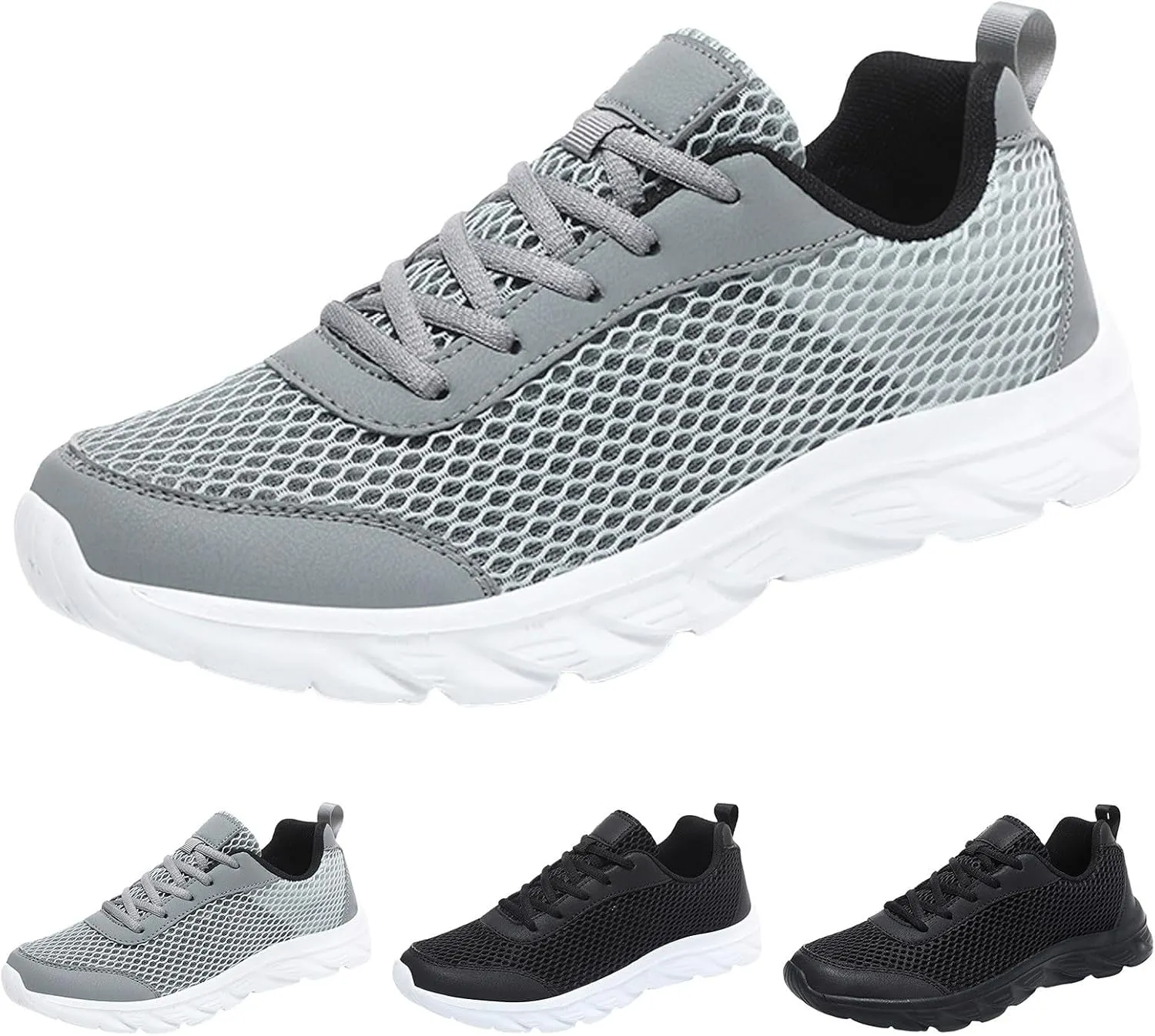 Men's Orthopedic Comfortable Slip-On Shoes Lightweight Breathable Slip on Running Shoe Memory Foam Hiking Shoes