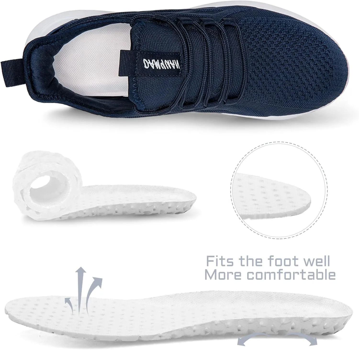 Mens Running Shoes Tennis Sneakers Walking Slip on Gym Workout Athletic Breathable Jogging Sport Casual Shoe
