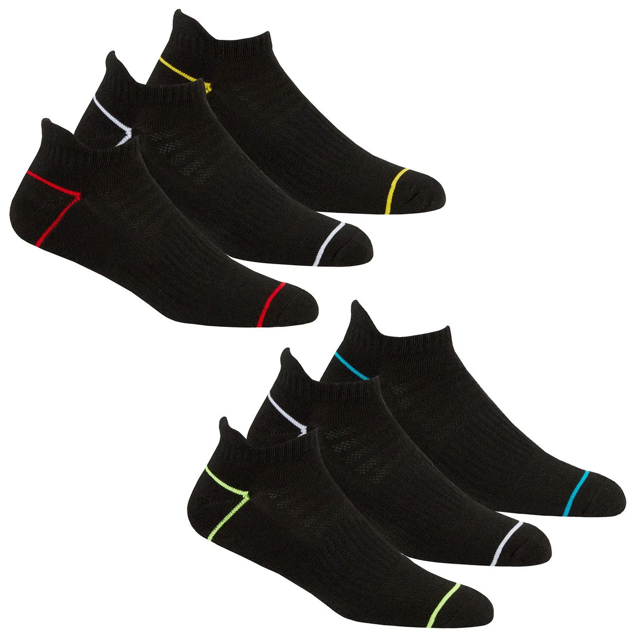 Mens Sport Trainer Liners Mesh Arch Support Low Cut Socks Sizes 6-11