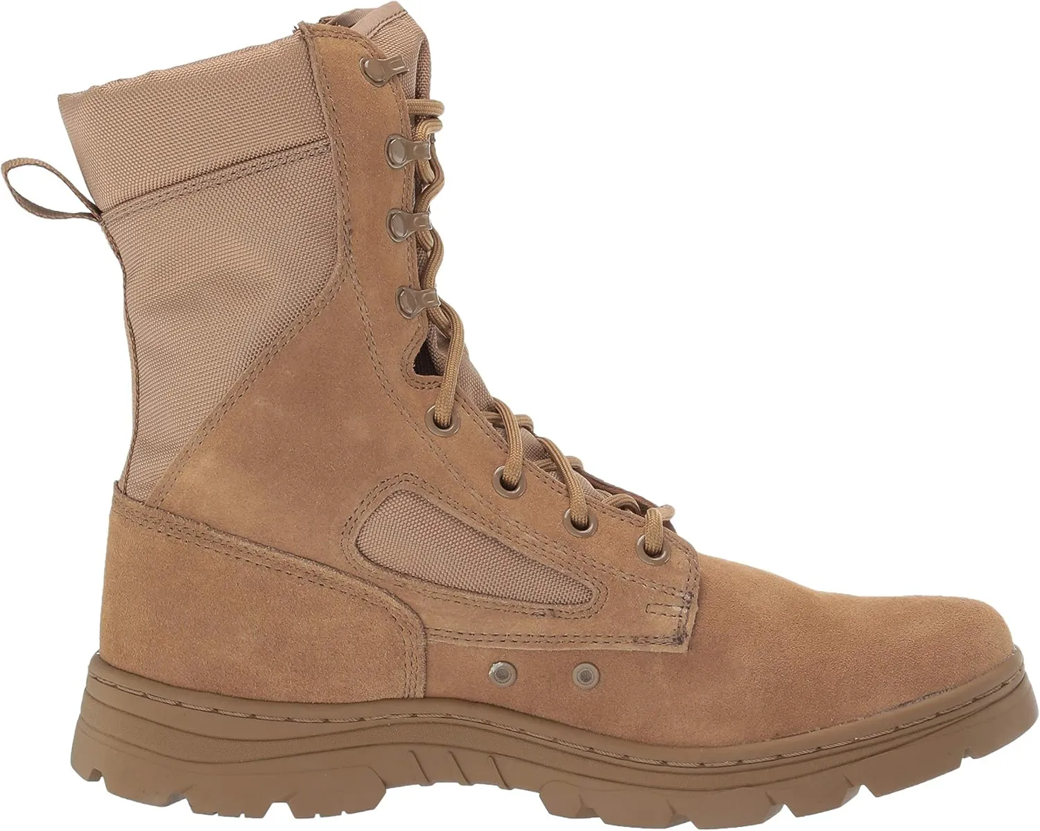 Men’s Tactical Lightweight Boots Momentum 8” with Zipper - Breathable Mesh Oil & Slip Resistant Black Leather Boots
