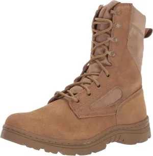 Men’s Tactical Lightweight Boots Momentum 8” with Zipper - Breathable Mesh Oil & Slip Resistant Black Leather Boots