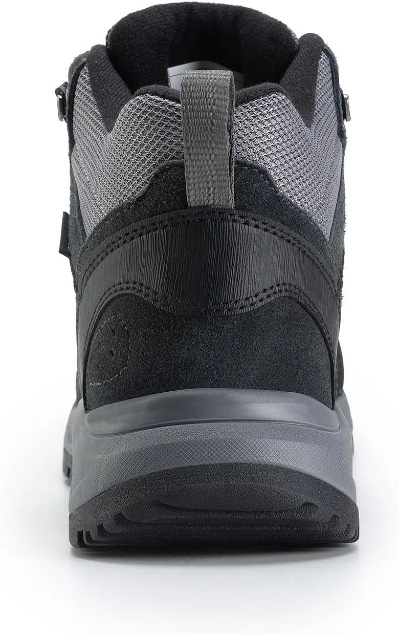Men's Waterproof Hiking Boots Lightweight Comfortable Leather Mid Ankle Outdoor Trekking Boot