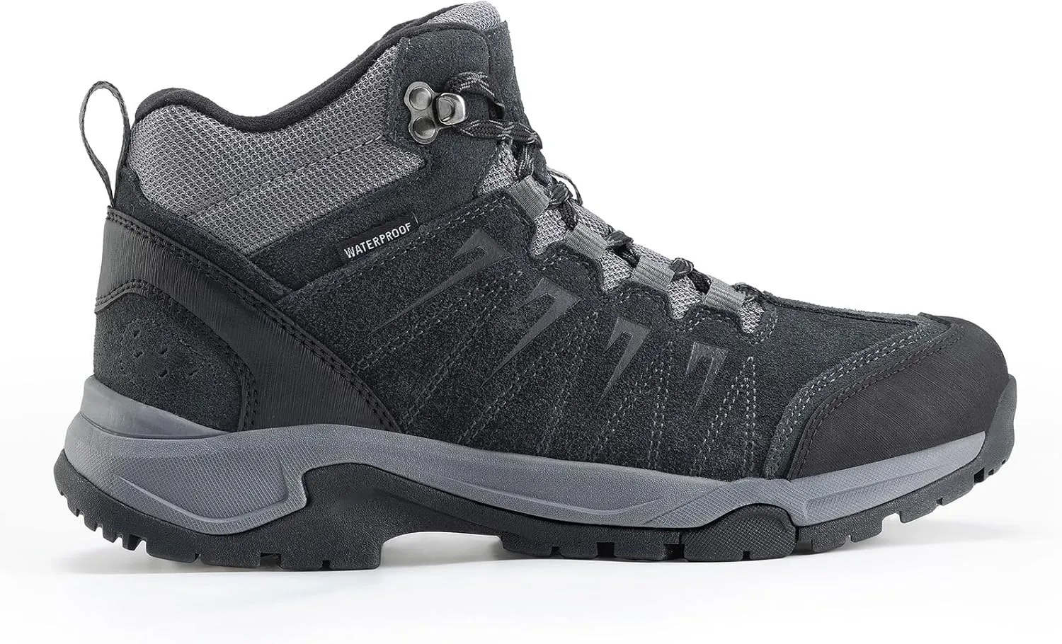 Men's Waterproof Hiking Boots Lightweight Comfortable Leather Mid Ankle Outdoor Trekking Boot