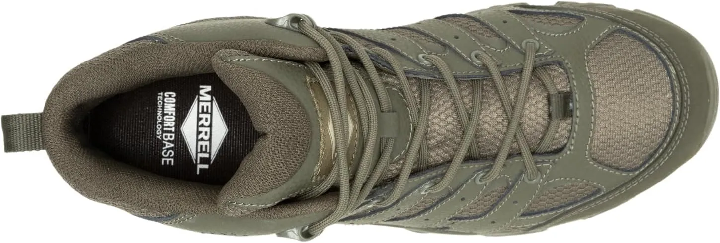 Merrell Men's Moab 3 Mid Response Tactical Waterproof Boots, Lightweight Full Grain Leather Work Hiking Outdoor Shoes