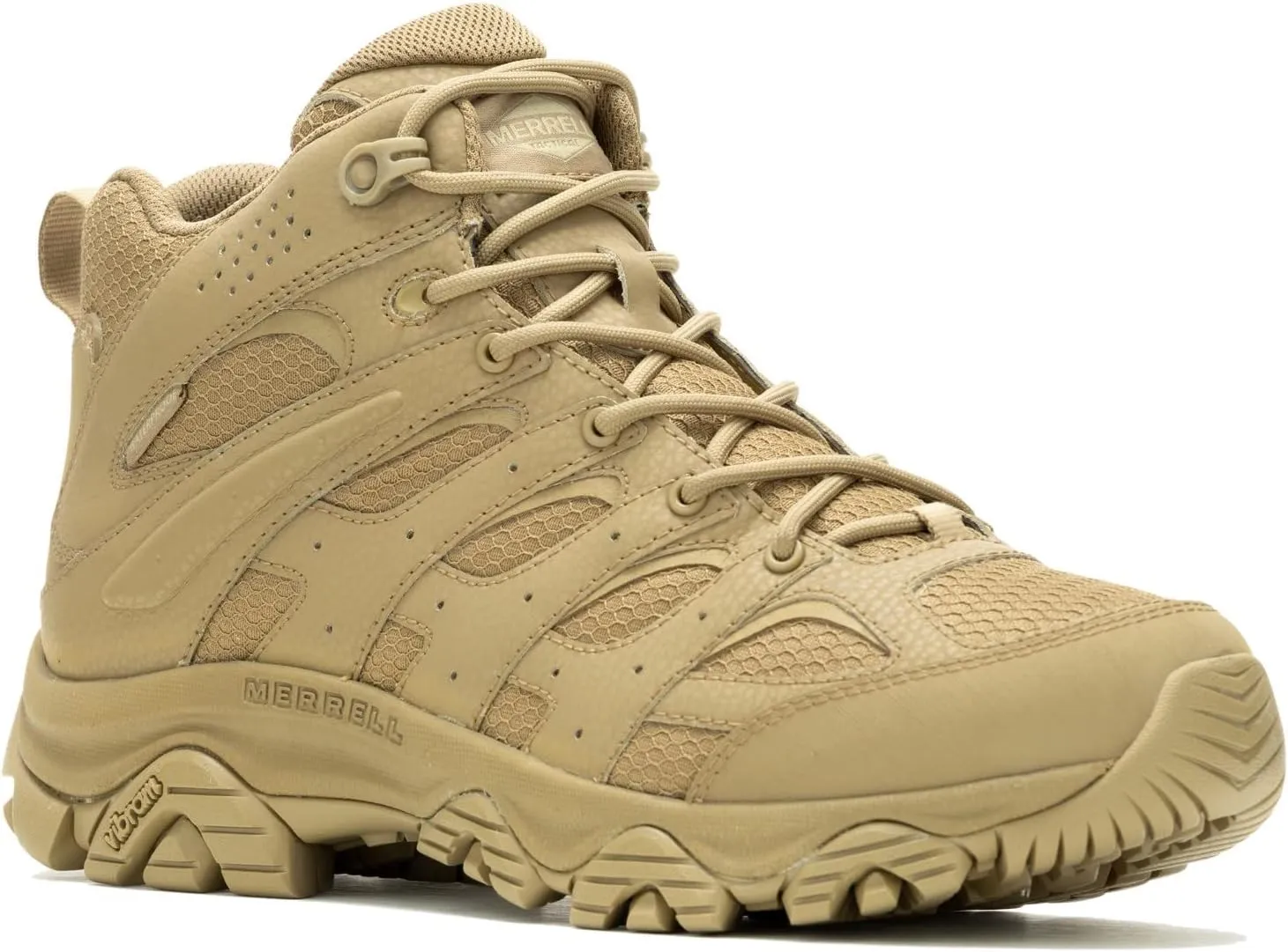 Merrell Men's Moab 3 Mid Response Tactical Waterproof Boots, Lightweight Full Grain Leather Work Hiking Outdoor Shoes