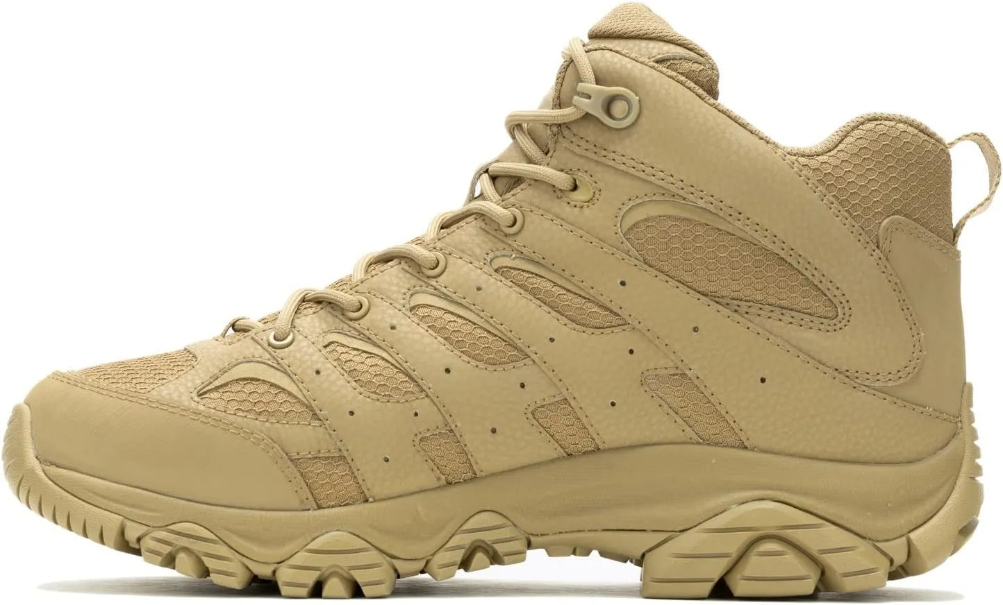 Merrell Men's Moab 3 Mid Response Tactical Waterproof Boots, Lightweight Full Grain Leather Work Hiking Outdoor Shoes