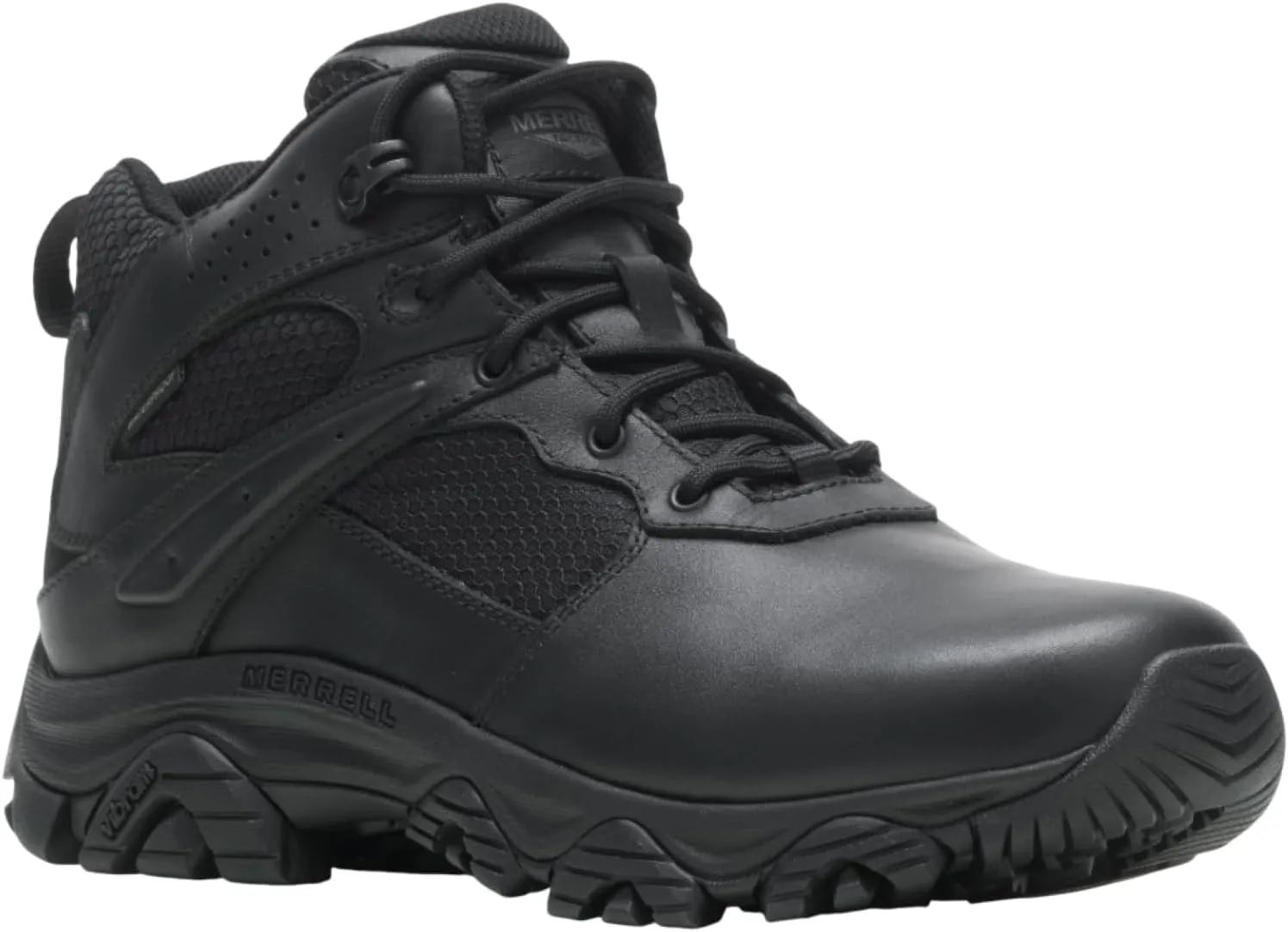 Merrell Men's Moab 3 Mid Response Tactical Waterproof Boots, Lightweight Full Grain Leather Work Hiking Outdoor Shoes