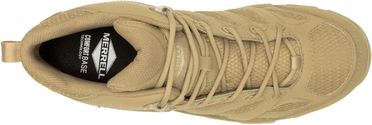 Merrell Men's Moab 3 Mid Response Tactical Waterproof Boots, Lightweight Full Grain Leather Work Hiking Outdoor Shoes