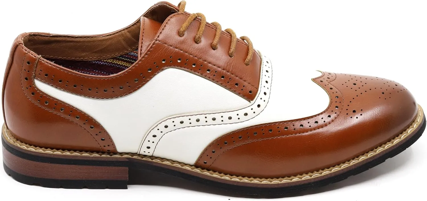 Metrocharm MC315 Men's Wing Tip Lace Up Oxford Shoe