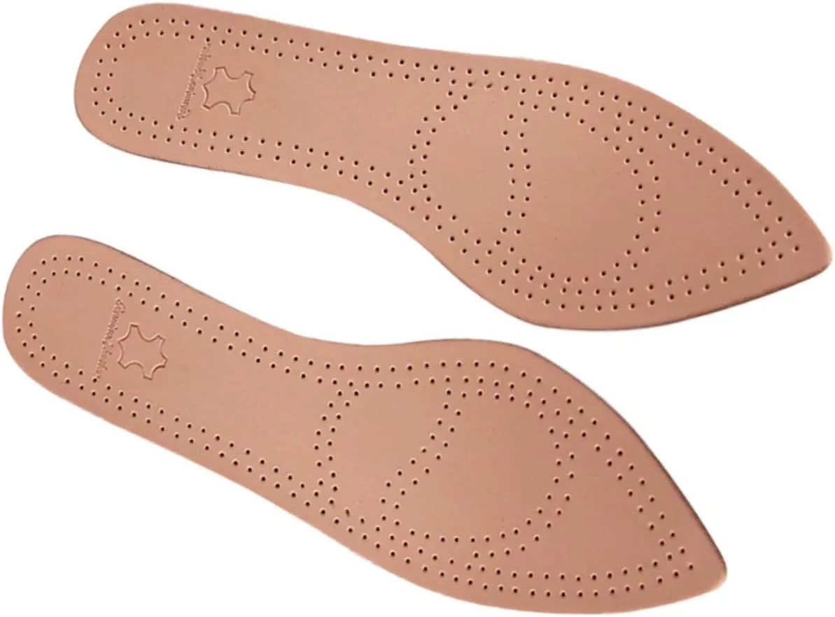 Mobestech 2 Pairs Insoles for Women's High Heels Sandals Foot Gel Inserts Breathable Cowhide Size 39-40
