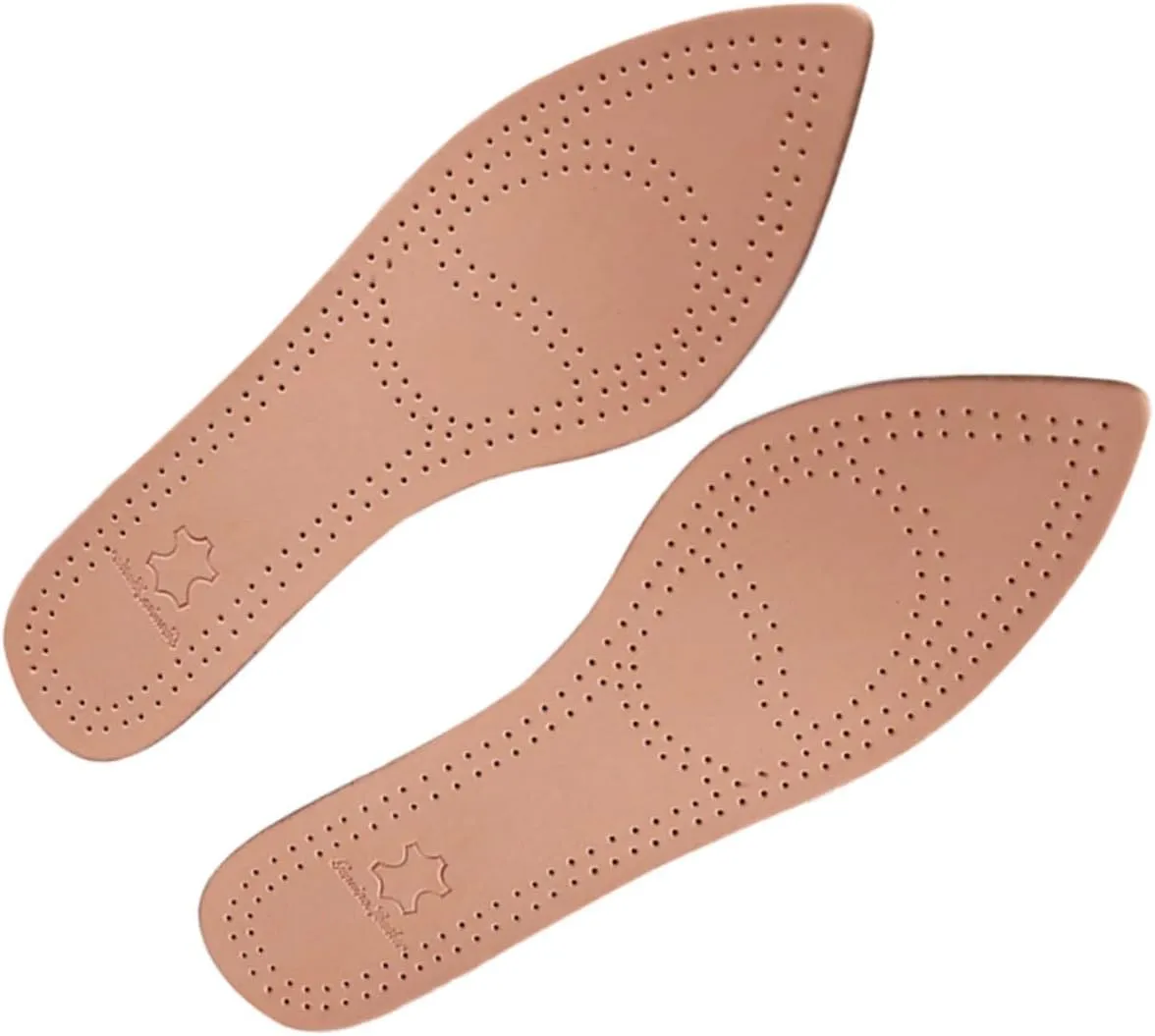 Mobestech 2 Pairs Insoles for Women's High Heels Sandals Foot Gel Inserts Breathable Cowhide Size 39-40