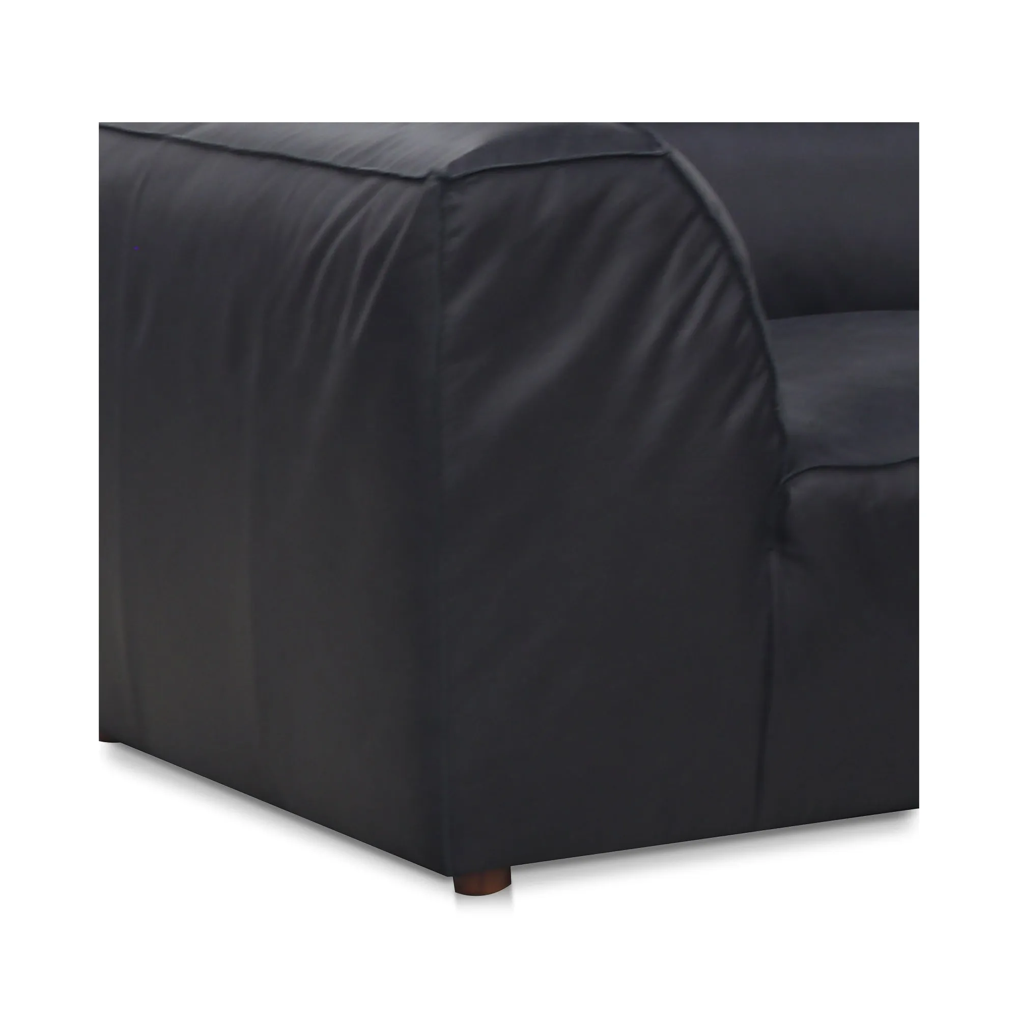 Moe's Home Collection Form Dream Modular Sectional ~ Vantage Black Leather